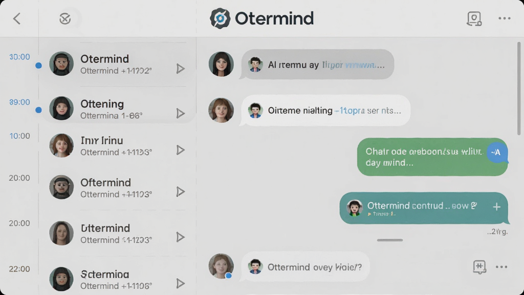 Ottermind Ӧ���������¼���棬�����ʱ�������еĶԻ��б����Ҳ�չ��һ���Ի����飬��ʾ�û����ʺ�AI�ش�����ݣ�����Ϊǳ��ɫ�������� Ottermind ��־��������ƽ�������������޶���Ԫ��