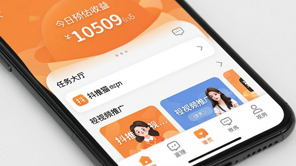 һ���ֻ���Ļ��д��չʾ����èapp�������棬������Ƽ�����죬��ů��ɫ�Ͱ�ɫΪ��ɫ����������ʾ����Ԥ��������м�����������б��Ͷ���Ƶ�ƹ㿨Ƭ���ײ��е��������������ִ���ƽ��ϸ��Բ�󣬻��ʸɾ����޶���Ԫ�أ�ͻ������è��Ʒ�Ʊ�ʶ��
