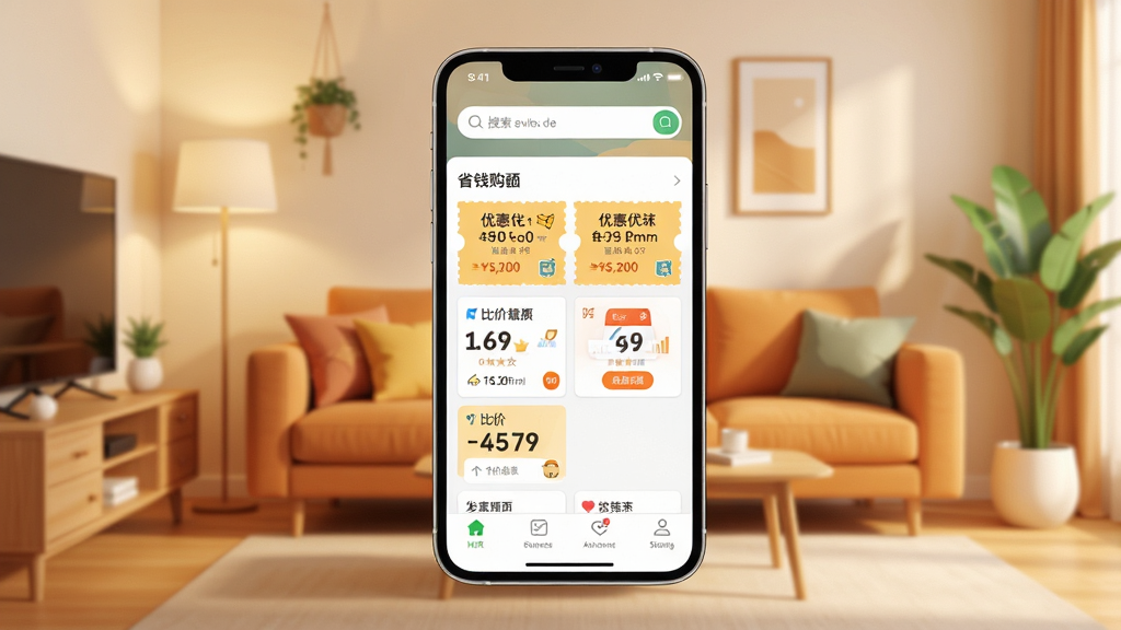 ��ʡӦ��������ȫòչʾ���ֻ���Ļ���У���Ļ���Ǽ���ʡǮ������壬������ʾ�������м��Ǹ����Ż�ȯ�ͱȼ���Ϣ��Ƭ���ײ��е�������������ůɫ���Ŀ�������������ִ���ƽ����ϸ�����������ʸɾ��������޶���Ԫ��