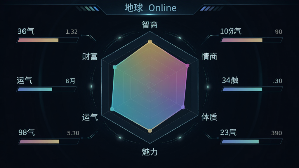 ����Online ��ɫ���������棬����������һ���������״�ͼ����������ֱ��ע�����̡������̡������ʡ��������������������Ƹ������״�ͼ�ڲ�����͸������ɫ����Χ�����Ŷ�Ӧ��������ֵ�ͽ����������ֲ��þ��л���ʽ�Ű棬���Ϊ�Ƽ������ݿ��ӻ��磬ϸ�ڴ���΢���ķ������������������������޶���Ԫ�ء�