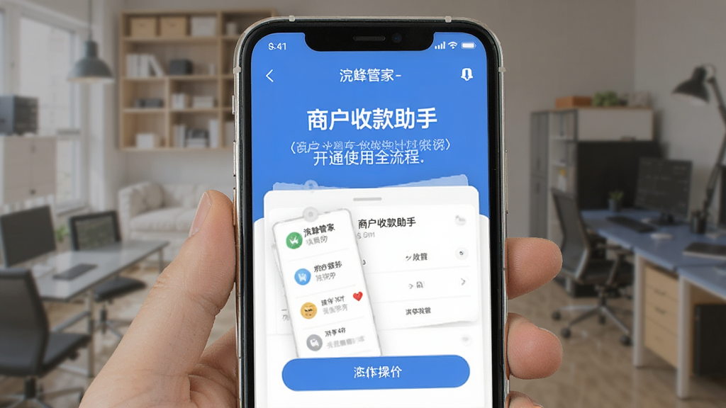 浣蜂管家-商户收款助手开通使用全流程操作界面