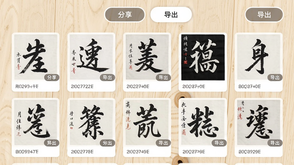 �鷨AI����Ʒ�����棬������չʾ�û�����Ķ���鷨��Ʒ����ͼ��ÿ����Ʒ�������ڱ�ǩ���Ϸ��С��������͡���������ť��������ǳɫľ�ƣ��������������£����������ɾ�