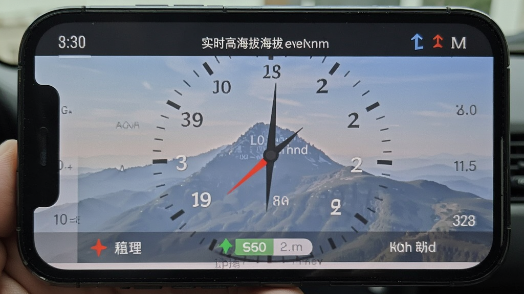实时高度海拔表查看当前海拔高度操作界面截图 手机海拔表软件实测