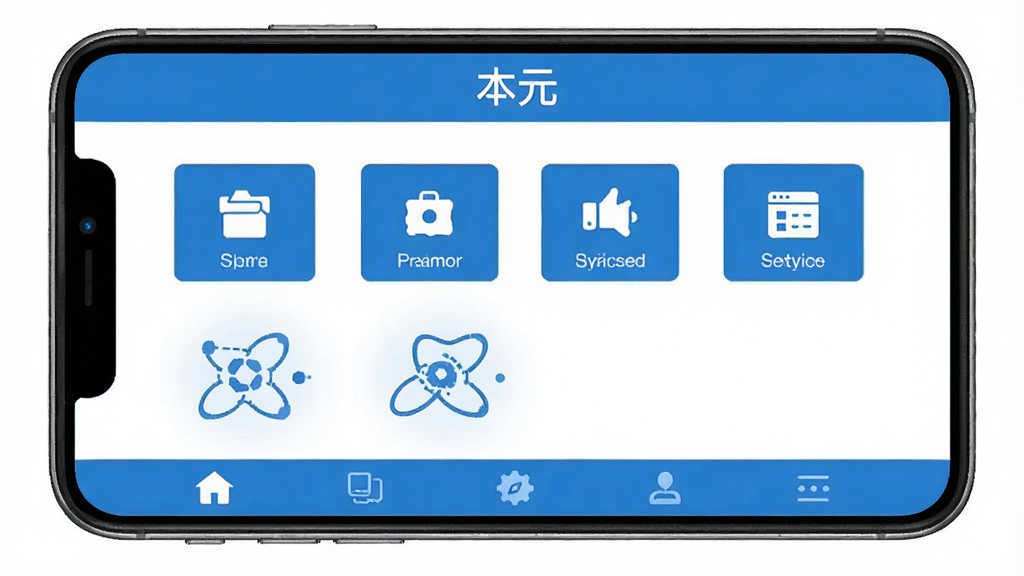 本元软件主界面全貌展示,顶部显示软件名称“本元”,中间是简洁的功能入口图标排列,底部为导航栏,整体以蓝白配色为主,风格清爽干净,手机屏幕展示,画质清晰,无多余元素