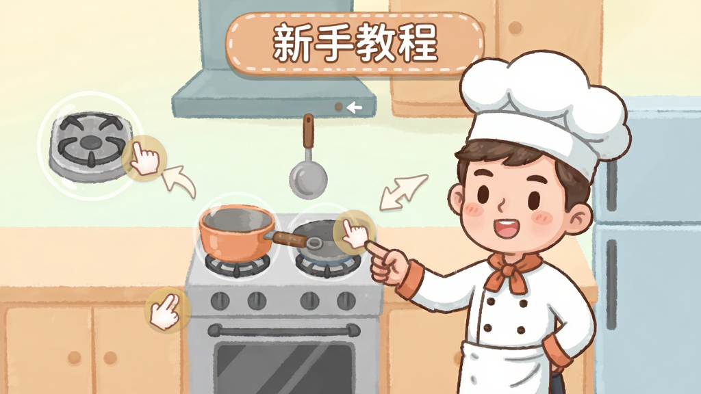 ����С����3 �����������棬������һλ��ͨ��ʦ����ָ����̨����������裬��Ļ������ָ����Ķ�����ʾ����Χ�м�ͷָ��ͬ�ĳ����豸�����涥���С����ֽ̡̳���������������ˣ�ɫ����ͣ���������������