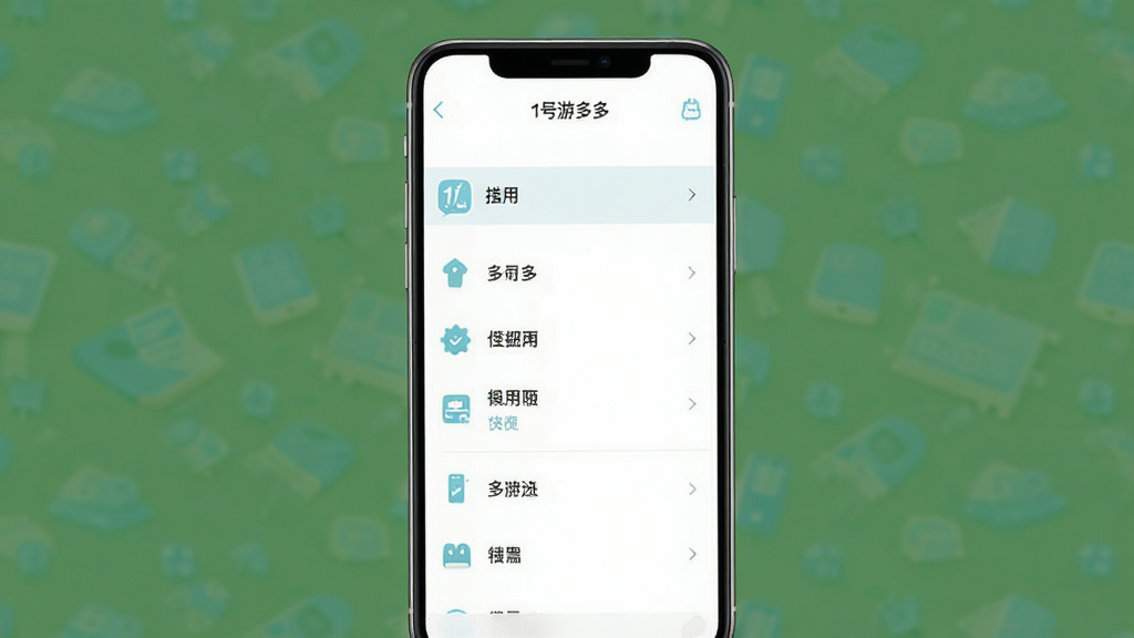 一张展示清爽应用界面的图片,画面中“1号游多多”的界面干净整洁,没有任何广告横幅或弹窗,菜单项排列整齐,背景是纯白色搭配淡蓝色图标,布局留白充足,风格极简舒适,画质干净无多余元素