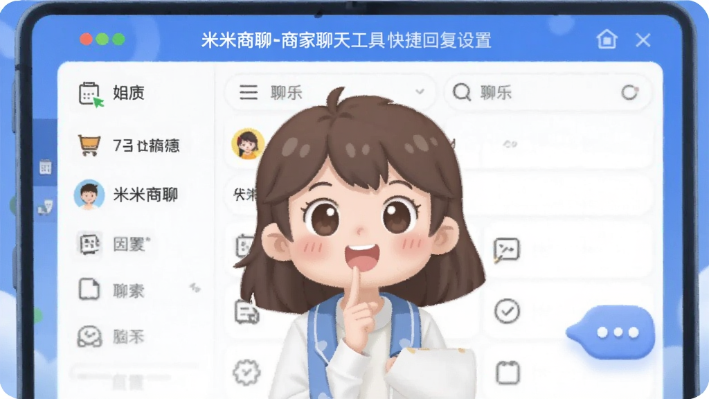 米米商聊-商家聊天工具快捷回复设置界面配图