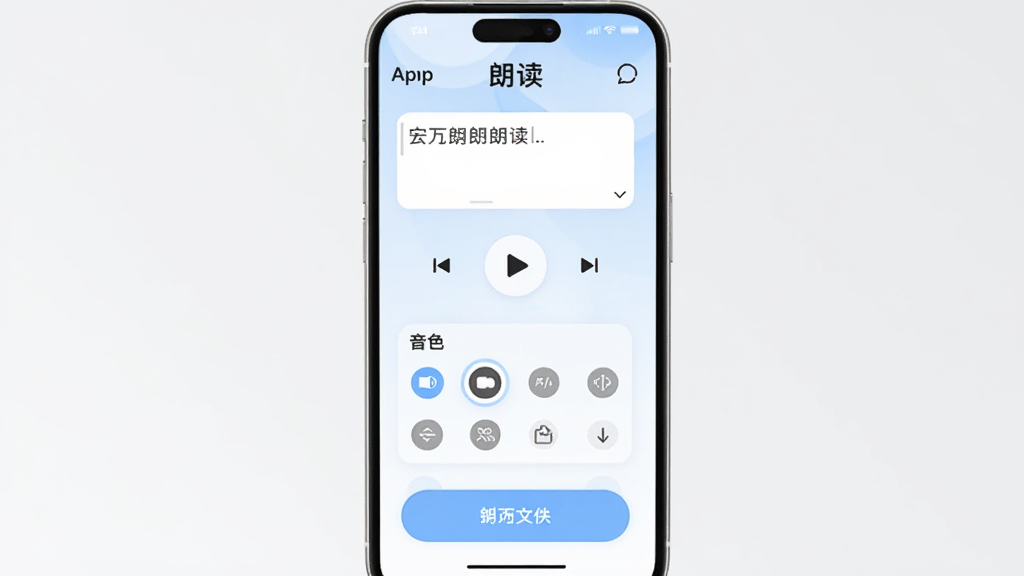 �ֻ���Ļ����չʾ�ʶ�app�����棬�������Ϊ�ʶ����Ϸ�������������м��ǲ��ſ��ư�ť����ɫѡ���б����·��ǵ����ļ���ť�������Ǹɾ��İ�ɫ�͵���ɫ�����岼�ּ������������ִ���ƽ��ϸ��Բ�󣬻��ʸɾ��޶���Ԫ��