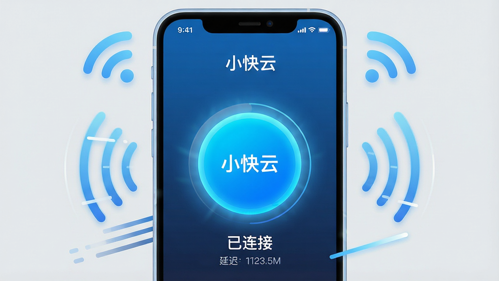 һ���ֻ������ͼ���Ĳ廭������������һ��ȫ�����ֻ����ֻ���Ļ����ʾ��С���ơ�App�������棬����������һ���޴��Բ�����Ӱ�ť����ť������ɫ�����й��Σ���ť�·���ʾ�������ӡ����ӳ����ݣ��ֻ���Χ������Wi-Fi�źŲ��ƺ��ٶ����������ֲ��þ��й�ͼ�����Ϊ�ɾ������ĿƼ��磬ϸ�����ֻ��߿�Բ�󣬱���Ϊǳ��ɫ�������������޶���Ԫ�ء�