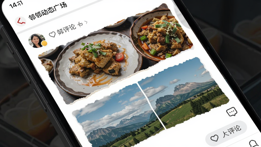 ���ڶ�̬�㳡���棬�ֻ���Ļ��ʾ�û�������ͼ�Ķ�̬��������ʳ���羰�����ĵ����ݣ��������۰�ť�����ɼ������沼����ˬ�����ʸɾ��޶���Ԫ��