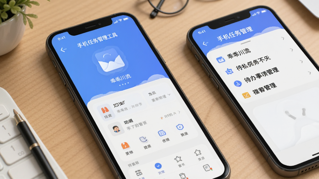 乖乖川流-手机任务管理工具 界面功能展示与待办事项管理效果图