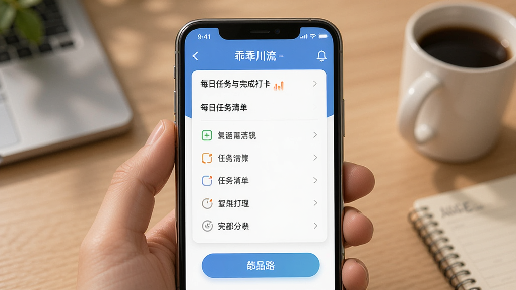 乖乖川流-手机任务管理工具 每日任务清单与完成打卡界面