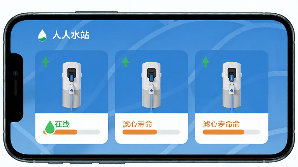 ����ˮվ �豸����ҳ�� �ֻ���Ļ��ʾ��̨ˮվ�豸 ��ɫ���߱�ʶ ��ɫ��о���������� ��ɫ���� ��Ƭʽ���� ��Լ��� �������� ���ʸɾ�