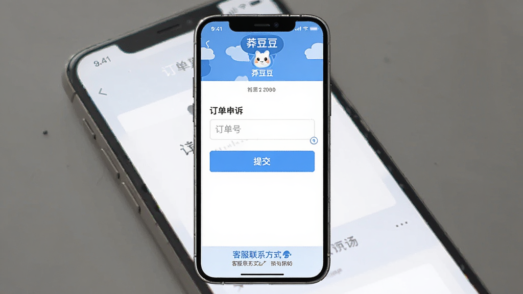 һ���ֻ���Ļ��ͼ���Ĳ廭������չʾ��ç������App�Ķ�������ҳ�棬�м���һ�������������������������ύ��ť���ײ��пͷ���ϵ��ʽ���������࣬�԰�ɫ����ɫΪ�������������ɾ����޶���Ԫ��