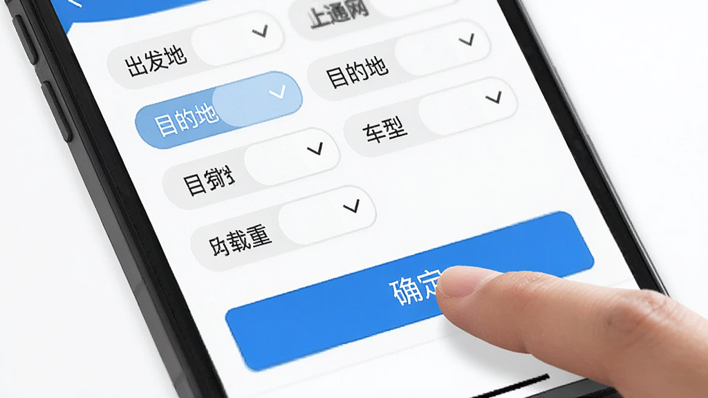 һ��AI���ɵ�ͼƬ������չʾ��ͨ�����������APP��ɸѡ������д����Ļ����ʾ�����ء�Ŀ�ĵء����͡����صȶ��ɸѡѡ�ѡ���Ա�ǩ��ʽ���У��û���ָ���ڵ����ȷ������ť�������ֱ�ۣ������������ɾ��޶���Ԫ��