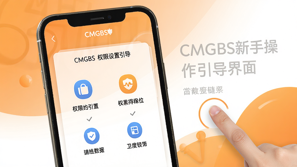 CMGBS���ֲ�����������չʾ��������һ���ֻ���Ļ����ʾCMGBS��Ȩ����������ҳ�棬�������Ĳ�����ʾ��ͼ�꣬�Ա�����ָ�����Ļ��ʾ�⶯������������ů�ĳ�ɫ�Ͱ�ɫ���䣬�������Ѻ����������⣬���ʸɾ�����������Ϊ����