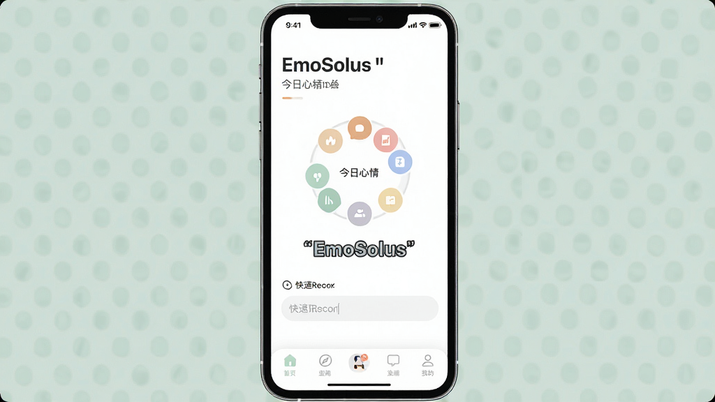 һ��չʾEmoSolus��������ȫò�������ֻ������ͼ��������һ����Լ����������¼��ҳ�����ִ��ϵ�������Ϊ�����ʺ����������ѡ��Բ�������ټ�¼������Լ��ײ����������Ű���ˬ���׳��㣬����ִ�����ϵ��ϸ����Բ��ͼ�������ɫ�����ʸɾ������޶���Ԫ�أ��������������ű�ע��EmoSolus����������
