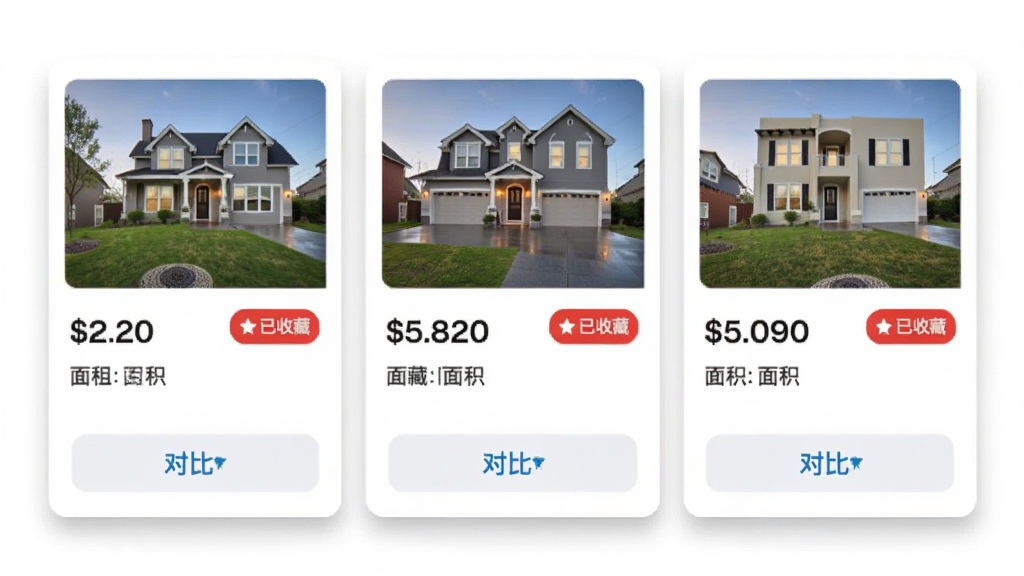 �ֻ�APP�ղ��б����棬��Ļ��ʾ�������ղصķ�Դ��Ƭ��ÿ�ſ�Ƭ���з�������ͼ������۸������