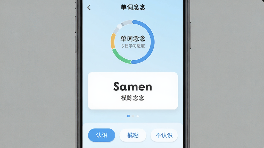 一张手机屏幕展示界面,屏幕中央是