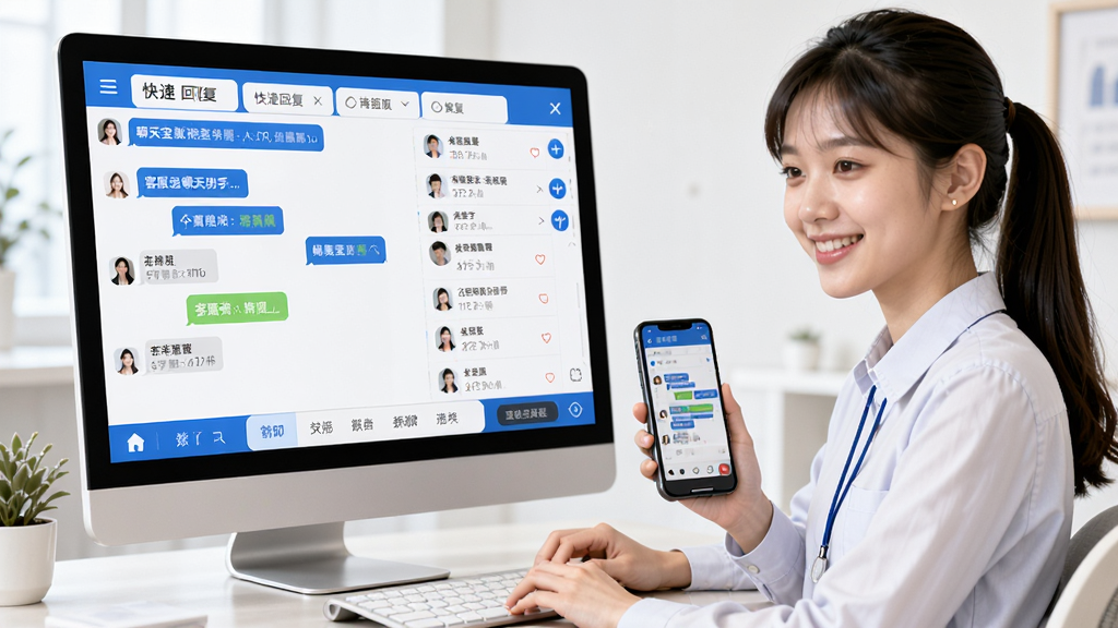 ���챦�ͷ���������������չʾ��һλ����ͷ����ڵ���ǰ΢Ц�����ֻ�����Ļ����ʾ������촰���������У�������������ɫΪ���������п�ݻظ������м�����Ϣ�б����ײ��ǹ��ܵ��������������ִ������ʸɾ��������޶���װ��Ԫ��