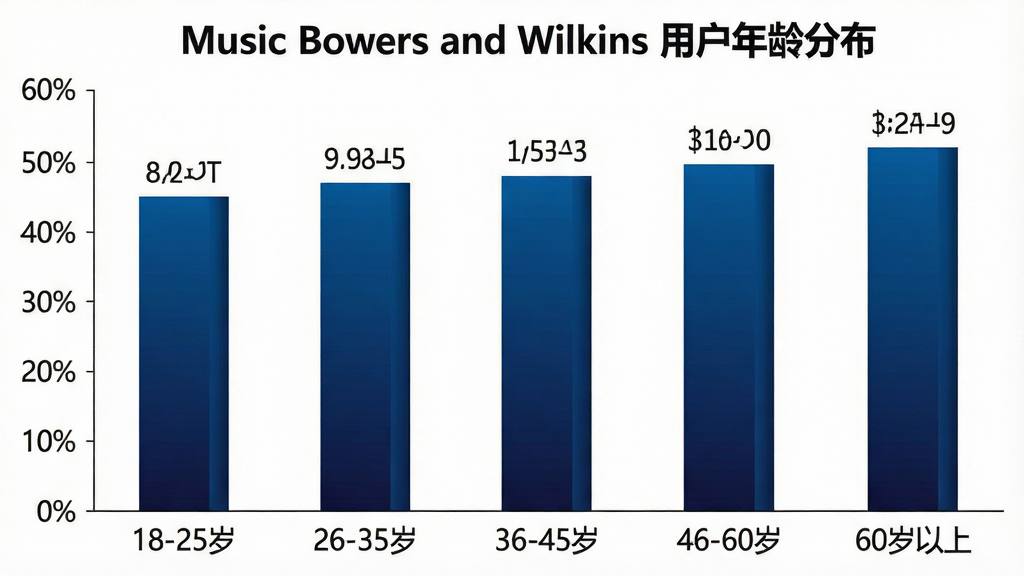 一张柱状图风格的图片,展示不同年龄段用户占比,横轴为年龄段