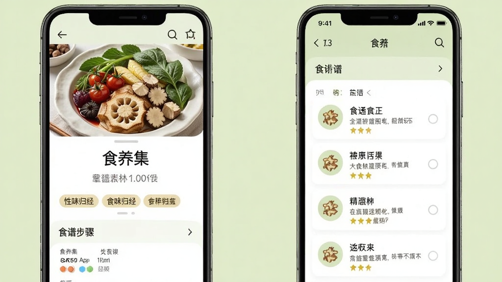 ʳ����Appʳ������ҳ��ҳ�涥��Ϊʳ��ͼƬ�����ƣ��·�����ζ�龭��ǩ��ʳ�ײ����б�������Ϊǳ��ɫ���Ű����࣬����Լ�����ʸɾ�