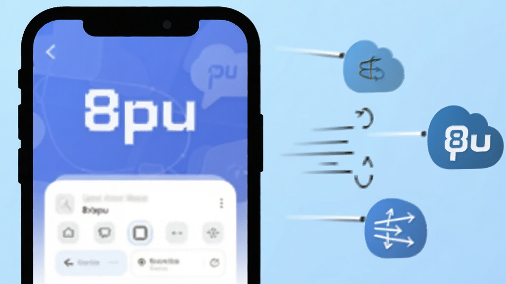 һ���ԡ�8pu����������չʾΪ����Ĳ廭�����������һ�������ֻ���������Ļ����ʾ��8pu���Ľ��棬�Ҳ���ͼ�������ʾ���������е����У�����Ϊǳ��ɫ���䣬�����ˬ�Ƽ��У����ʸɾ����޶���Ԫ��