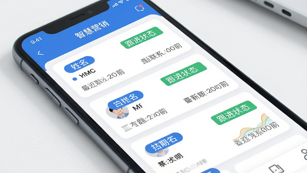 AI��ͼ��ʾ�ʣ��ǻ�Ӫ�������ͻ��������棬�ֻ���Ļ��ʾ���ǻ�Ӫ����APP�Ŀͻ��б�ҳ��ÿ���ͻ���Ƭ����������ǩ������״̬ɫ��������ϵʱ�䣬��������������ɫ��ɫ�����������������ʸɾ��޶���Ԫ��