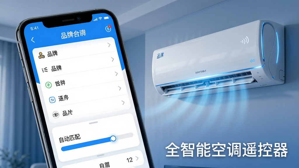 ȫ���ܿյ�ң����App�ĺ��������Խ����ͼ���ֻ���Ļ��ʾƷ���б����Զ�ƥ����������Ա���һ̨�ڹ�ʽ�յ�������Ӧ����������ˬ�Ƽ��У�����ɫ������ע���֡�ȫ���ܿյ�ң��������ϸ��������������Ԫ��