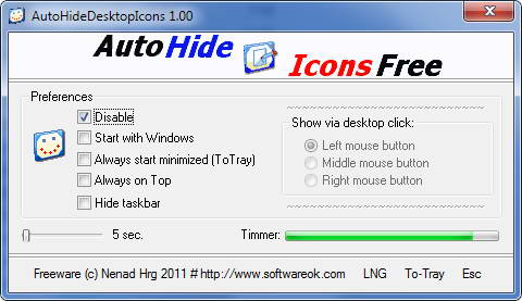 ����ͼ���Զ����ع���(AutoHideDesktopIcons)���԰�v5.1.5.0 ����ͼ����������