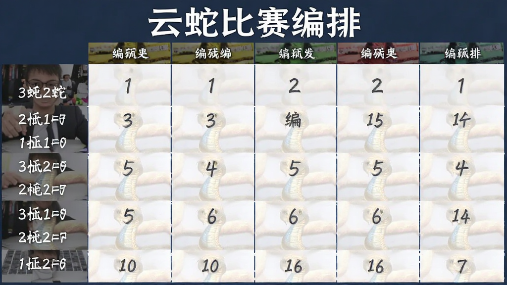 云蛇比赛编排