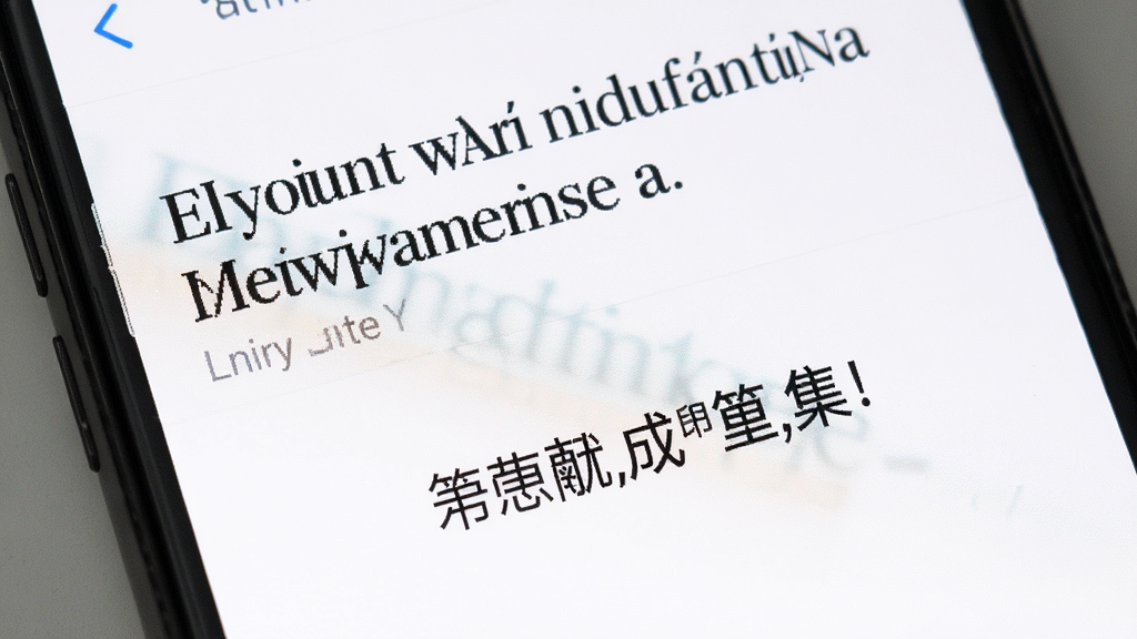 一张手机屏幕特写,展示英汉翻译官App的翻译结果界面,上方是英文原文,下方是中文翻译,字体清晰,背景为白色,界面风格简约,画质干净,无多余元素