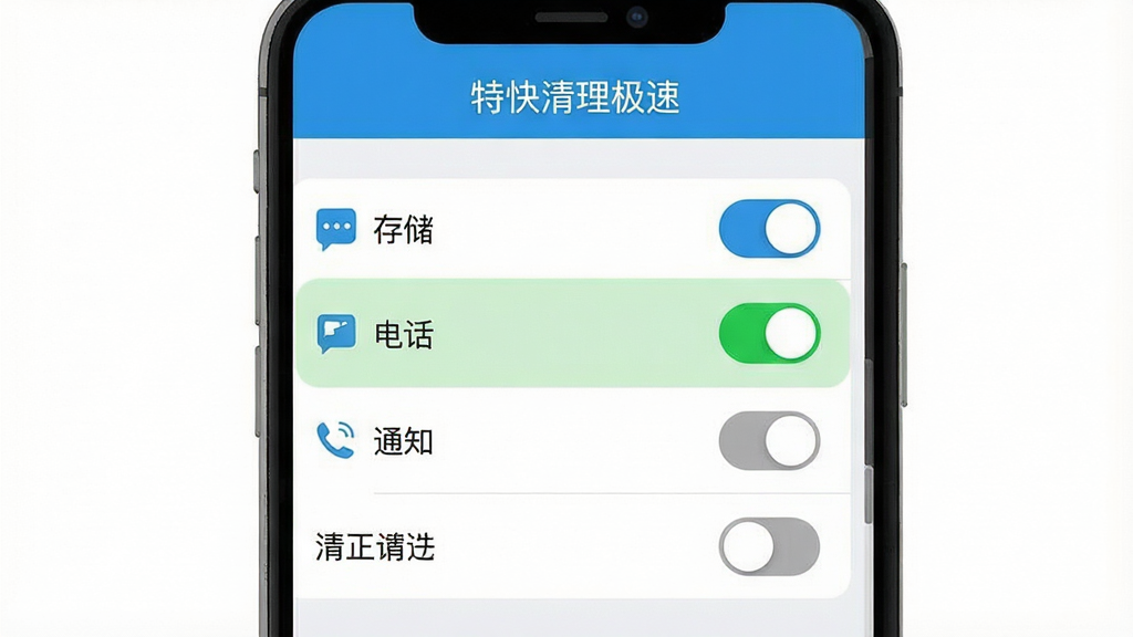 һ���ֻ���Ļ�廭�������С��ؿ��������١�App��ʾȨ�����ý��棬�������г��洢���绰��֪ͨ��Ȩ�޿��أ����д洢Ȩ�ޱ�������עΪ��ɫ����״̬��֪ͨȨ�ޱ���עΪ��ɫ�ر�״̬�������������ˣ����ʸɾ����޶���Ԫ��