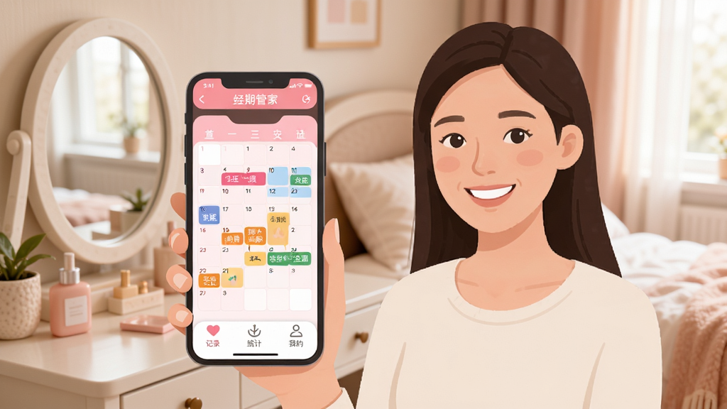 ���ڹܼ�App������ȫòչʾ��һλ����Ů���ֳ��ֻ�΢Ц���ֻ���Ļ��ʾ��ɫϵ������ͼ�������ϱ�ע�ž��ڡ������ڡ���ȫ�ڲ�ͬ��ɫɫ�飬�ײ��м�¼��ͳ�ơ��ҵ�����ѡ�����������ܰ��������ױ̨��������������������ִ���ƽ��ϸ��Բ�󣬻��ʸɾ��޶���Ԫ��