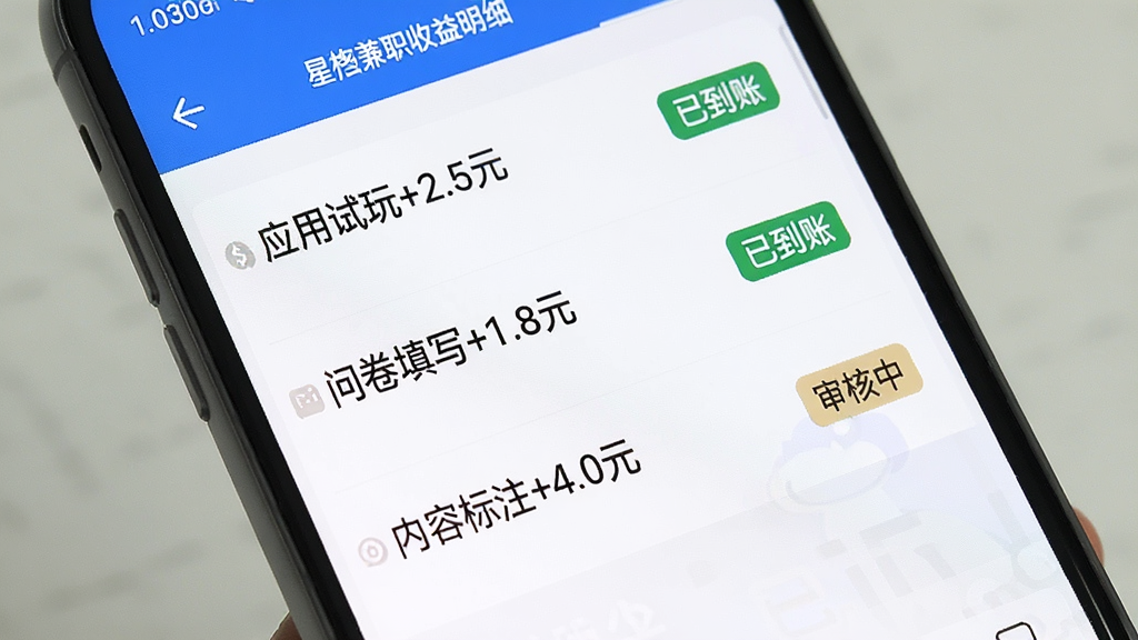 �ֻ���Ļչʾ��ͼ��ְ������ϸҳ�棬�б���ʾ��Ӧ������+2.5Ԫ�����ʾ���д+1.8Ԫ�������ݱ�ע+4.0Ԫ����״̬��ǩ�С��ѵ��ˡ�������С�����ɫΪ�׵����֣���������������࣬���ʸɾ�