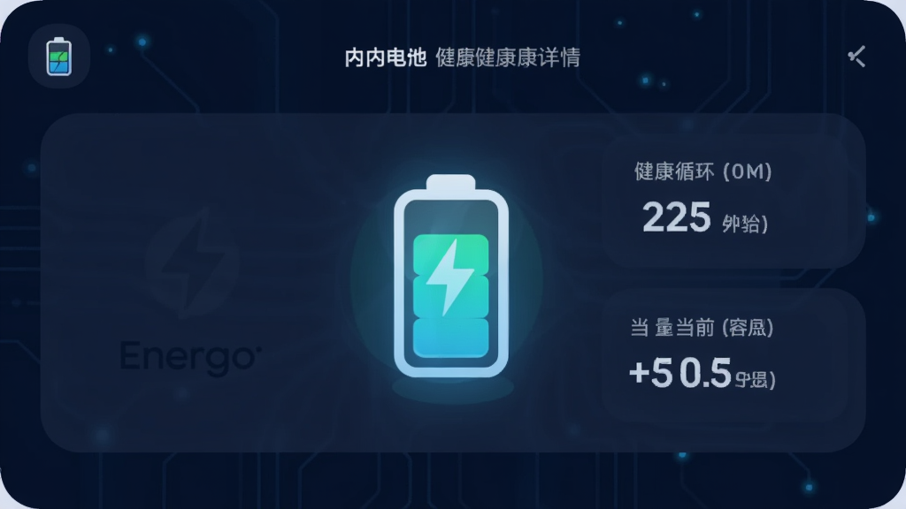 EnergoӦ���ڵ�ؽ�������ҳ��ͼ������������ɫΪ������������һ������ĵ��ͼ�꣬�Ա������������ֱ�ע�ŵ�ؽ����ȡ�ѭ�������͵�ǰ���������沼�ֲ��ÿ�Ƭʽ��ƣ���񼫼�Ƽ��У�ϸ��Բ�󣬻��ʸɾ�