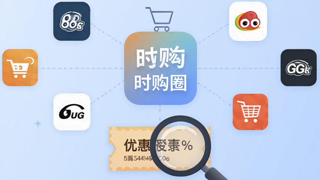 һ����Ϣͼ�����Ĳ廭�������С�ʱ��Ȧ��App��ͼ��λ�����ģ���Χ�ж������ƽ̨�ı�ʶ���������ӣ��·���һ�����ķŴ����ڲ鿴һ���Ż�ȯ����������͵Ľ�����ɫ�����岼������������ִ���ƽ�����ʸɾ����޶���Ԫ��