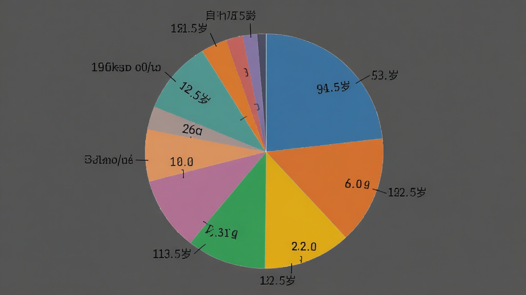自动精灵 用户年龄分布饼状图 19岁到52岁 不同年龄段占比 彩色扇形图 清晰数据标签 干净背景