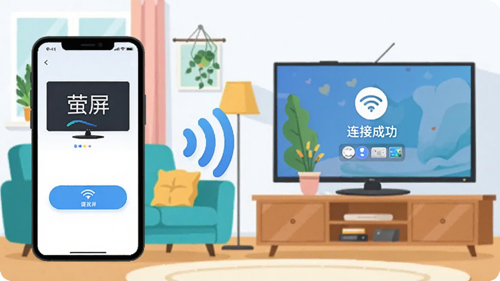 �ֻ��͵���ͨ��WiFi����ʾ��ͼ���ֻ���Ļ��ʾ