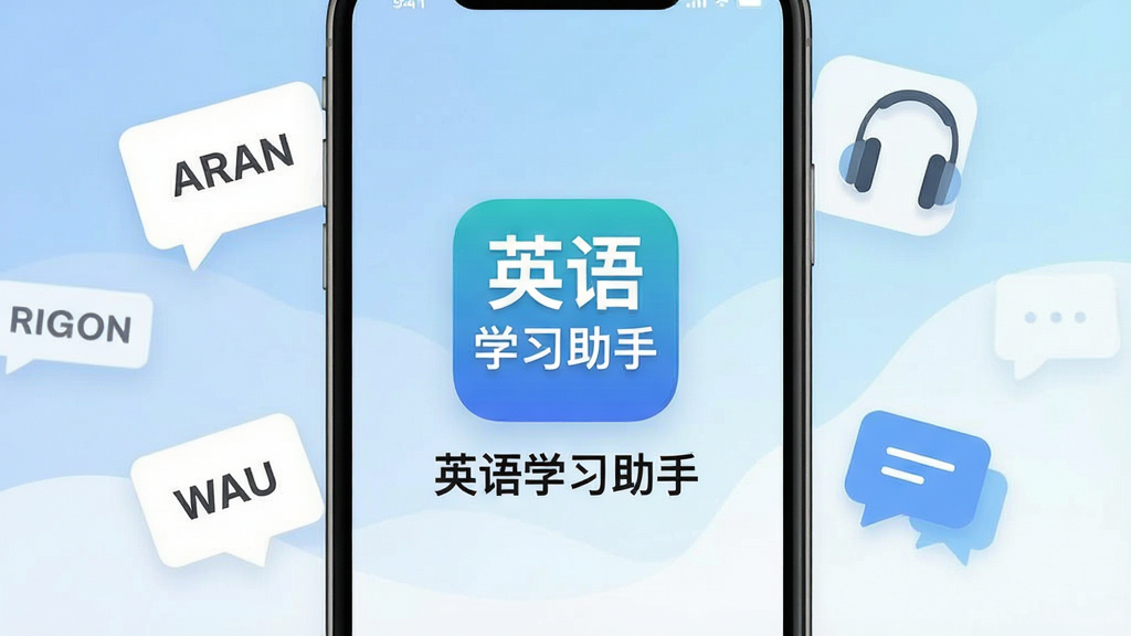 һ�������ˬ���ֻ�Ӣ��ѧϰӦ�ý��棬��Ļ������ʾ��Ӣ��ѧϰ���֡�APPͼ������ƣ���������͵����׽���ɫ����ΧƯ���ŵ��ʿ�Ƭ������ͼ�ꡢ�Ի����ݵ�ѧϰԪ�أ��������ִ���ƽ�������ʸɾ��������޶���Ԫ��