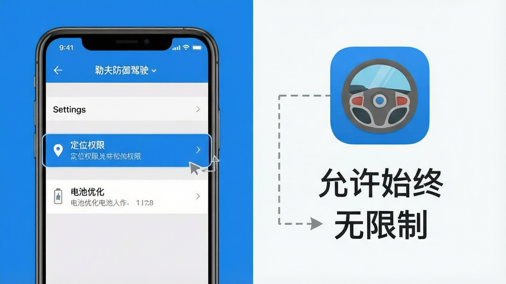 һ��չʾ�շ�����Լ�ʻApp���ֻ�������Ȩ�����ò����ʾ��ͼ�������Ϊ���������֣�������ֻ����ý����ͼ��������ʾ����λȨ�ޡ��͡�����Ż���ѡ��Ҳ����շ�����Լ�ʻAppͼ������ı�ע������ʼ�ա��롰�����ơ������岼������������ƽ����ɫΪ���׻ң����ʸɾ����޶���Ԫ��