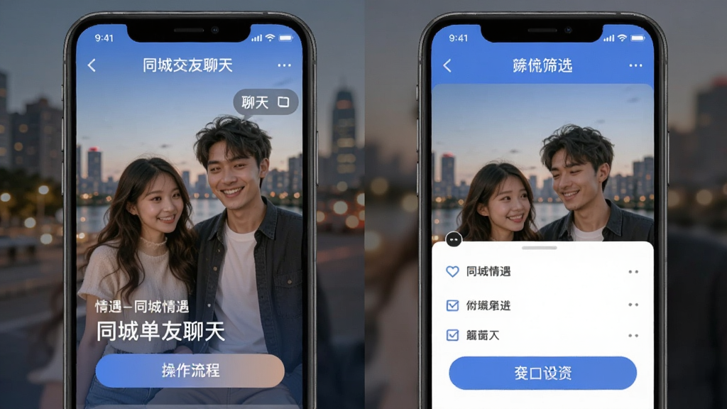 同城情遇-同城交友聊天 附近单身聊天入口设置与筛选操作全流程