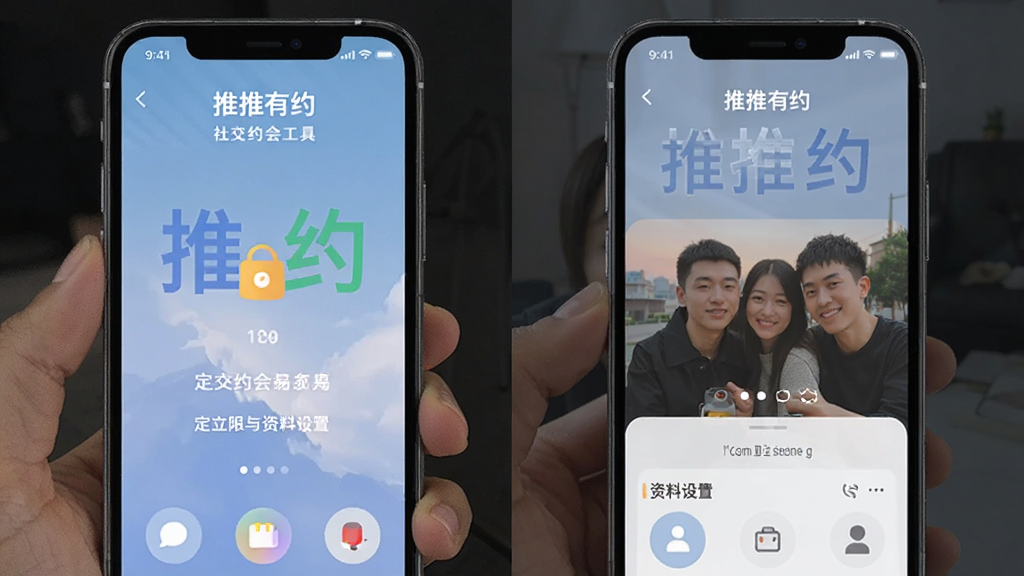 推推有约-手机社交约会工具定位权限和资料设置