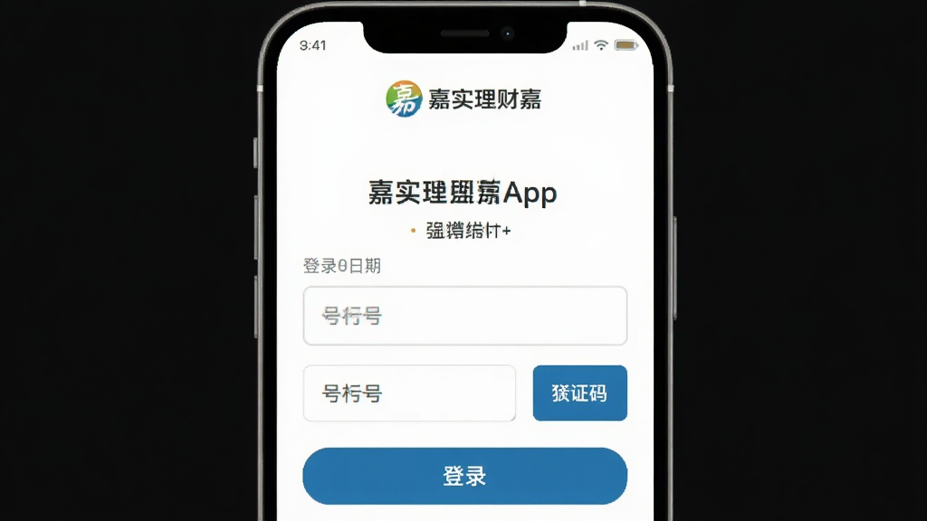 һ��չʾ��ʵ���Ƽ�Appע���¼ҳ���ͼƬ��ҳ�����ֻ����������֤���ȡ��ť�͵�¼��ť������Ϊ��ɫ�������м�ʵ���Ƽ�Logo������࣬��������
