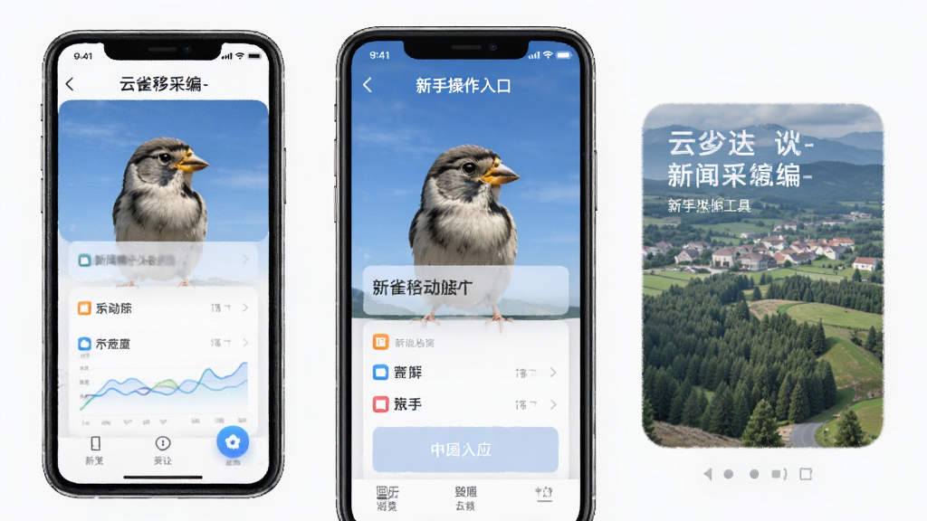 云雀移动采编-新闻采编工具 手机界面功能总览与新手操作入口