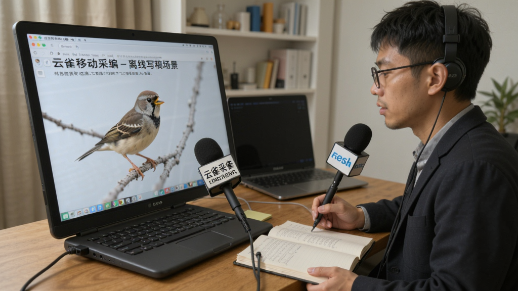 云雀移动采编-新闻采编工具外出采访录音与离线写稿场景