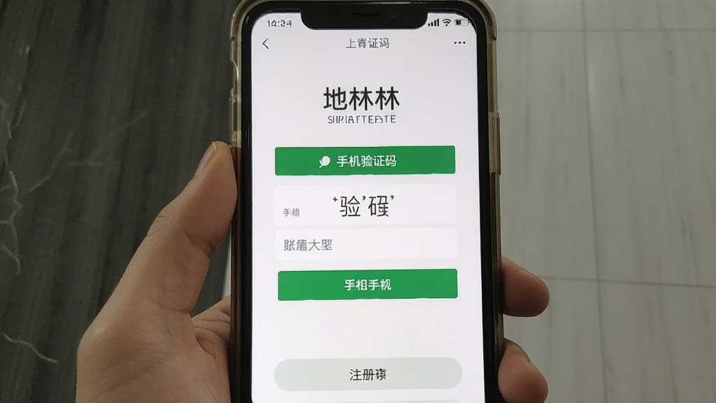 地林林注册账号手机验证码填写界面