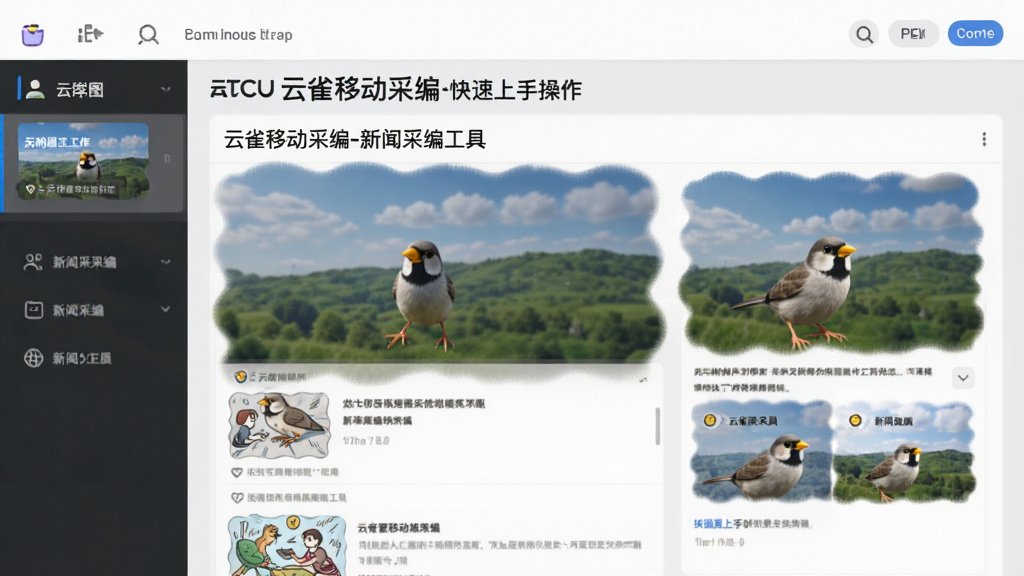 云雀移动采编-新闻采编工具 快速上手操作界面截图