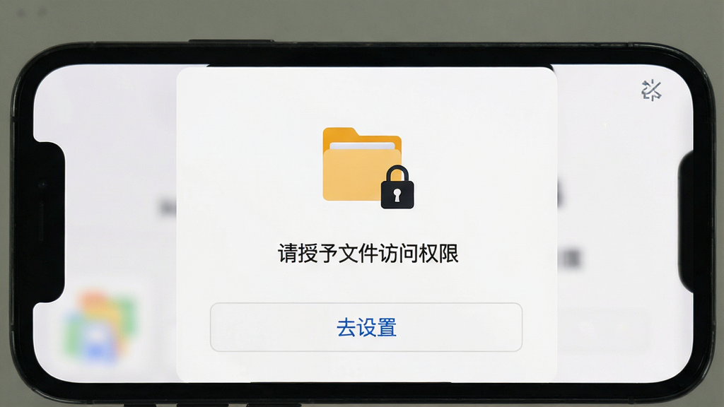 Ѹ��Ȩ�������������棬�ֻ���Ļ��ʾ���������ļ�����Ȩ�ޡ���ʾ���·��С�ȥ���á���ť������Ϊ��ɫ������һ���ļ��к���ͷ��ͼ�꣬��������ˣ���������