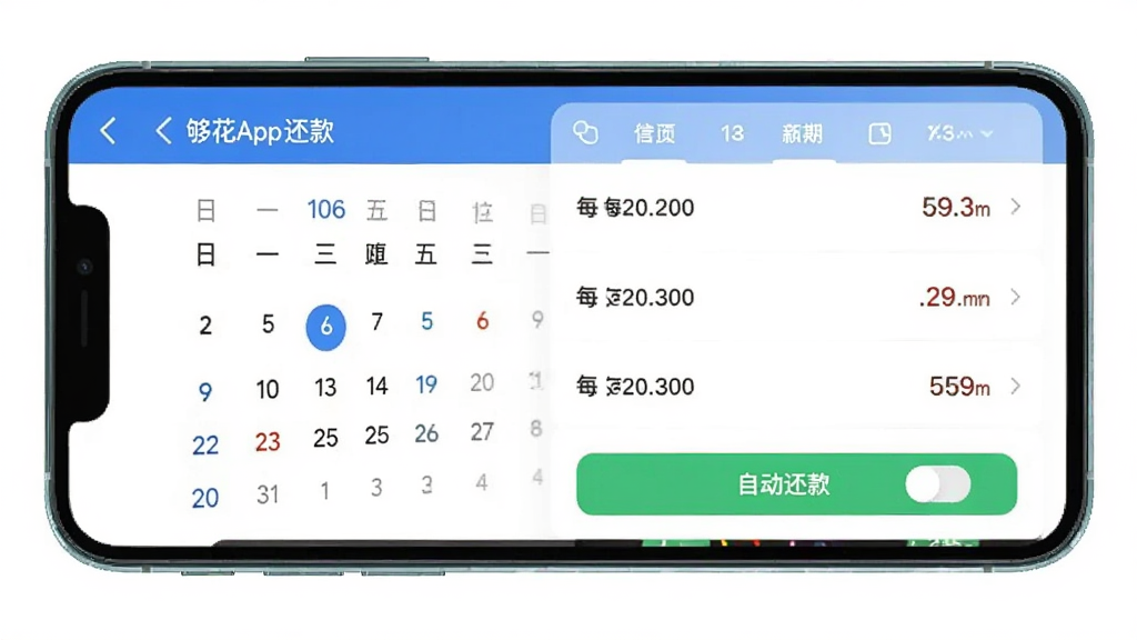 够花App还款管理界面截图,手机屏幕显示